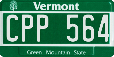 VT license plate CPP564