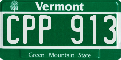 VT license plate CPP913