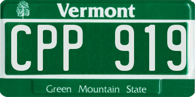 VT license plate CPP919