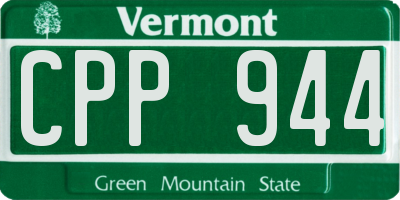 VT license plate CPP944