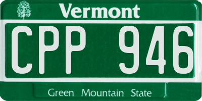 VT license plate CPP946