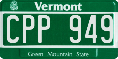 VT license plate CPP949