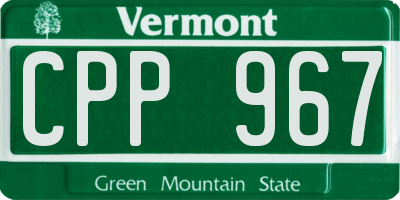 VT license plate CPP967