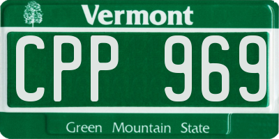VT license plate CPP969