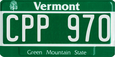 VT license plate CPP970
