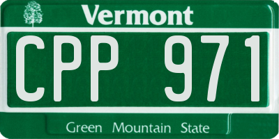 VT license plate CPP971