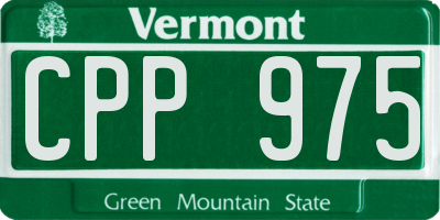 VT license plate CPP975