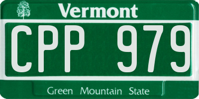 VT license plate CPP979