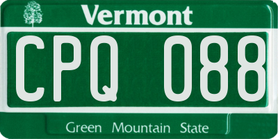 VT license plate CPQ088