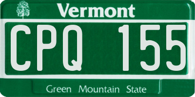 VT license plate CPQ155