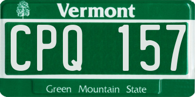VT license plate CPQ157