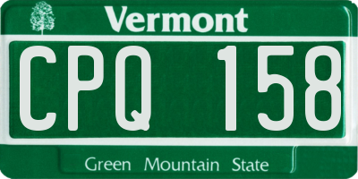 VT license plate CPQ158