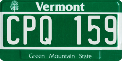 VT license plate CPQ159