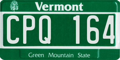 VT license plate CPQ164