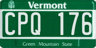 VT license plate CPQ176