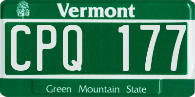 VT license plate CPQ177
