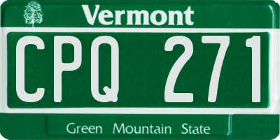 VT license plate CPQ271