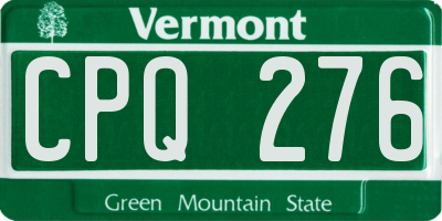 VT license plate CPQ276