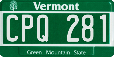 VT license plate CPQ281