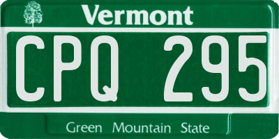 VT license plate CPQ295
