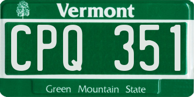 VT license plate CPQ351