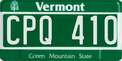 VT license plate CPQ410