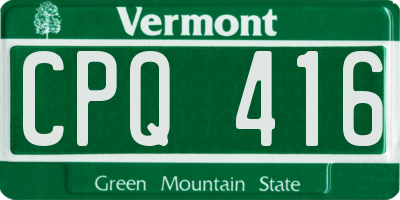VT license plate CPQ416
