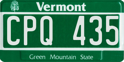 VT license plate CPQ435