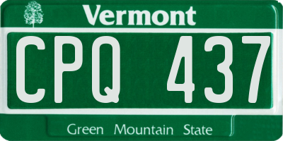 VT license plate CPQ437