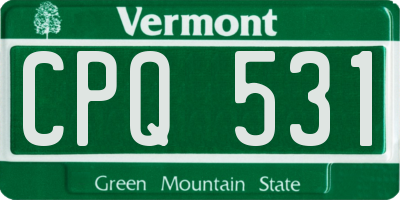 VT license plate CPQ531