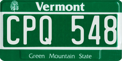VT license plate CPQ548