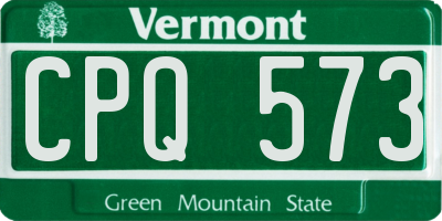 VT license plate CPQ573