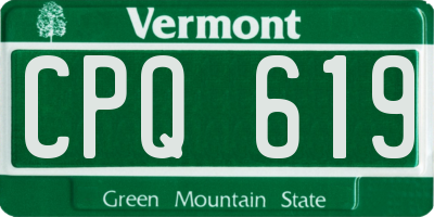 VT license plate CPQ619