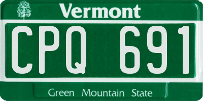 VT license plate CPQ691