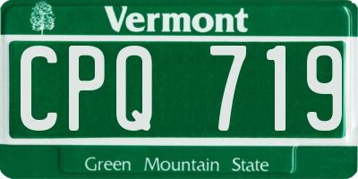 VT license plate CPQ719