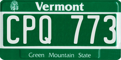 VT license plate CPQ773