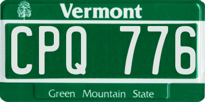 VT license plate CPQ776