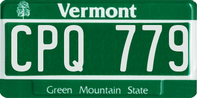 VT license plate CPQ779