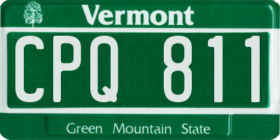 VT license plate CPQ811