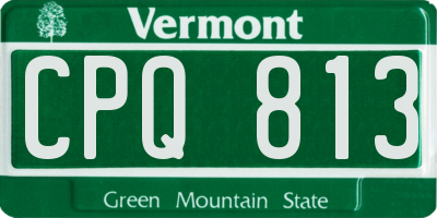 VT license plate CPQ813