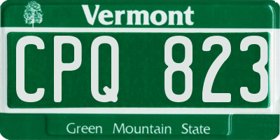 VT license plate CPQ823
