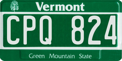VT license plate CPQ824