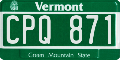 VT license plate CPQ871