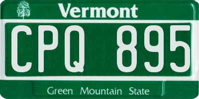 VT license plate CPQ895