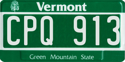 VT license plate CPQ913