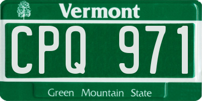 VT license plate CPQ971