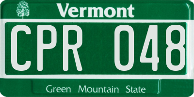 VT license plate CPR048