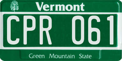 VT license plate CPR061