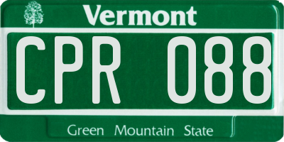 VT license plate CPR088