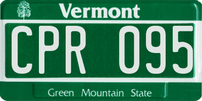 VT license plate CPR095